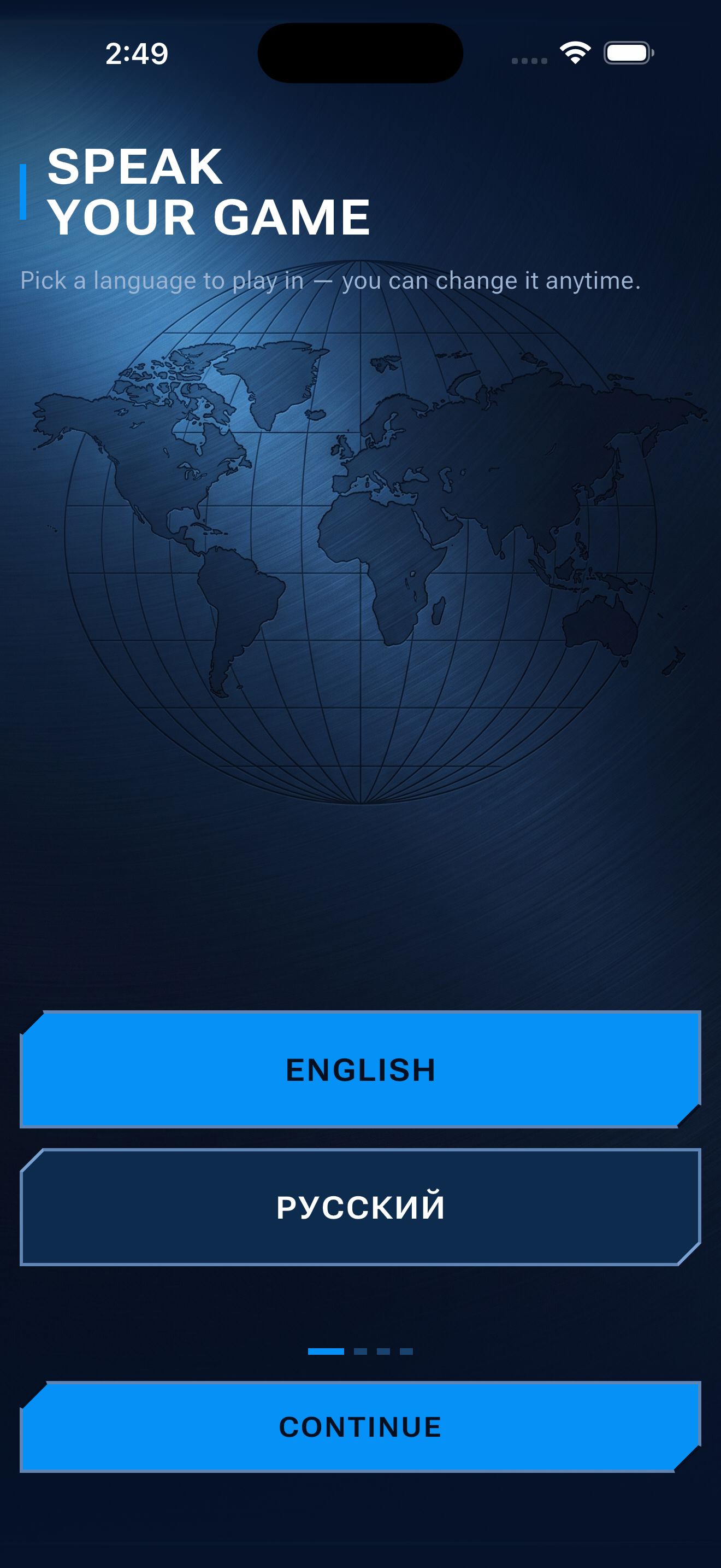 Language picker